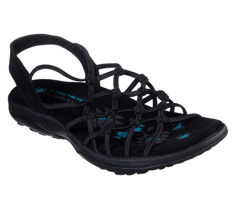 Skechers Reggae Slim - Forget Me Knot - Womens Sandals Black [AU-MJ9008]